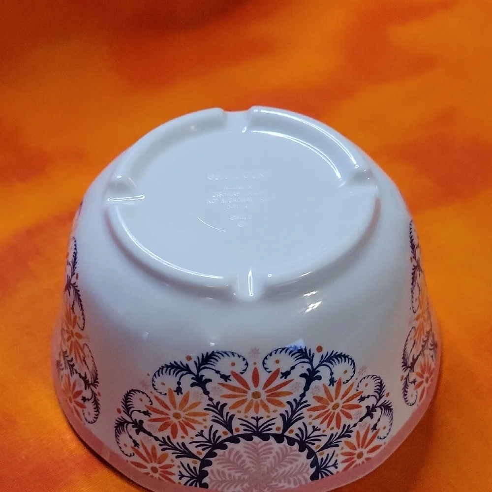Opalhouse Melamine Bowl Floral Pattern White Pink Blue Coral
